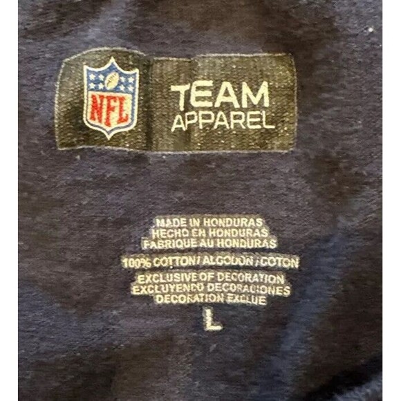 Denver Broncos Tshirt Helmet Logo T Shirt 2010 Blue NFL Football Size Large L - Picture 15 of 15